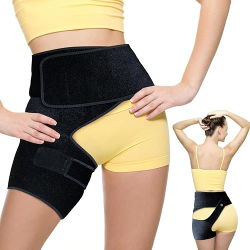Astorn Soporte de Cadera Pierna Derecha (Pequeño/Mediano) Faja de Cadera Ciática - Soporte Ajustable para Muslo, Isquiotibiales, Artritis, Bursitis y Lesiones -Para Hombres y Mujeres