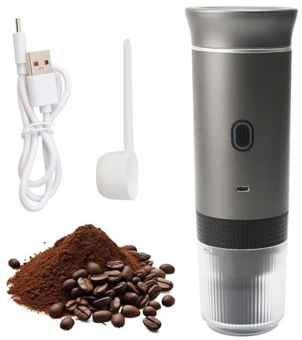 Cafetera Portátil 15 Bar Inalámbrica Multiusos – Máquina de Café Espresso con 3 en 1 (para Cápsulas Nespresso/Otras/Café Molido), Compacta para Viajes, Camping y Hogar – Incluye Batería Recargable