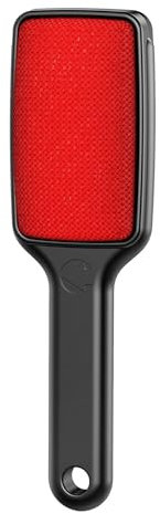 Brosse de nettoyage de cuisine double brosse anti-peluches pour vêtements réutilisable en velours (noir, 23,5 x 7 x 3 cm)