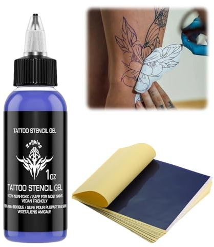 Tattoo Stencil Transfer Gel, con Tattoo Transfer Paper