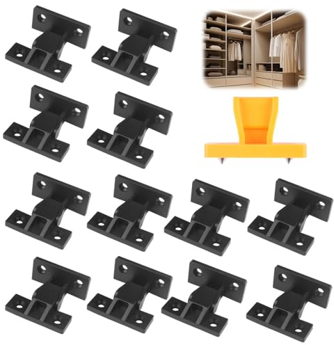 6 Pairs Keku AS Push Fittings, Keku Push in Plinth Fasteners Press Fit Panel Clips ABS Quick Hidden Furniture Bath Panel fixings Clips Board Connector for Cabinets Wardrobe Bed Table