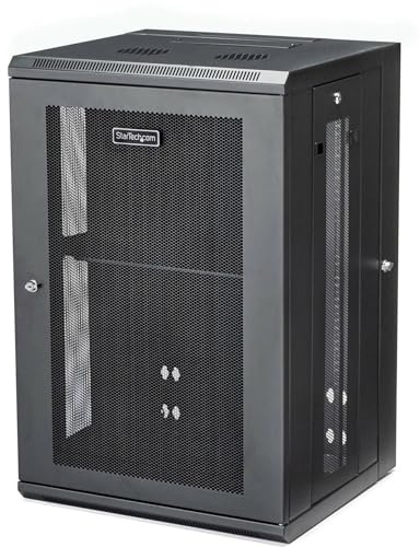 StarTech Armoire Murale 18U, 19, 4 Montants, Etagere 1U (RK1820WALHM)