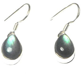 Art Gecko Boucles d'oreilles en argent sterling avec labradorite