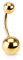 viva-adorno® Bauchnabel Piercing Banane Edelstahl Chirurgenstahl Bananabell Z497, Gold