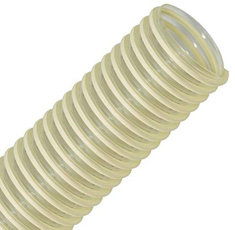 Flextube PU L-AS 50 mm (2), longueur au mètre – Tuyau léger en polyuréthane, tuyau d'aspiration avec spirale en PVC, antistatique, tuyau de refoulement