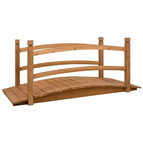 Tidyard - Ponte da giardino decorativo in legno, 140 x 60 x 60 cm