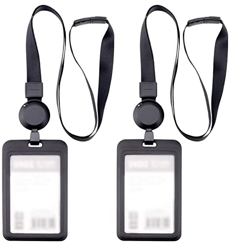 FYSL Ausweishülle mit Band 2 Stück Kartenhülle mit Lanyard, Lanyard mit Kartenhalter Ausweishülle mit Schlüsselband Ausweishülle Karten Hülle mit Schlüsselband für Messe, Firmen, Schulen