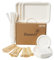 Danen31, Vaisselle Jetable en Canne à Sucre et Bambou 228Pcs Kit Complet : Couverts, Plateaux, Assiettes, Verres, Pailles, Serviettes. Biodégradable 25 Personnes. Anniversaire Barbecue Fêtes Camping