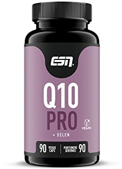 ESN Q10 Pro + Selen, 90 Kapseln, hochdosiert, 200 mg Coenzym Q10 + 18 µg Selen pro Kapsel, vegan & made in Germany
