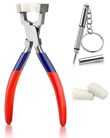 GOLD DEER Adjusting Eyeglass Arms Frame Pliers Glasses Leg Pliers Eyeglasses Repair Pliers Bracelet Bending Pliers Jewelry Forming Tool Nylon Jaw Bracelet Bending Pliers