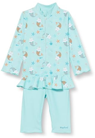 Playshoes UV-Schutz Einteiler Unisex Kinder Badeanzug Schwimmanzug Badebekleidung, Einhornmeerkatze Langarm, 62/68