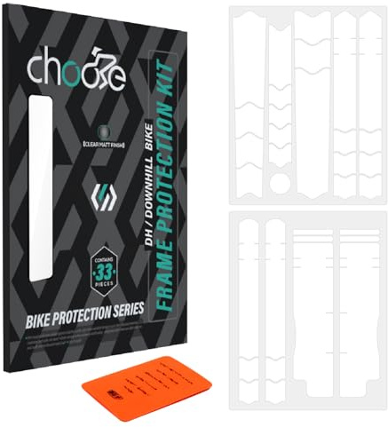 CNCLOL Kit de cinta de protección para cuadro de bicicleta de descenso y enduro (33 unidades, total de calcomanías protectoras para marco de bicicleta, película de protección para el marco, protege la