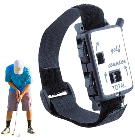 Contador de golpes de golf, pequeño marcador de puntuación de mano, pulsera manual, contador de puntuación de golf, contador mecánico para tiro de golf, deporte
