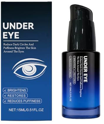 QPJUVC Anti-aging ögonserum för män – minskar mörka ringar, rynkor och svullnad, koreansk koffein ögonessens, närande och lugnande ögonvård, 15 ml (1)