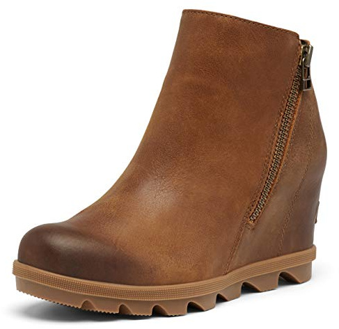Sorel Women's Joan of Arctic Wedge II Zip Bootie - Light Rain - Waterproof - Velvet Tan - Size 7