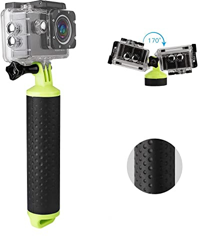 WOLFANG Impugnatura galleggiante, impugnatura impermeabile, monopiede, impugnatura per selfie galleggiante per action camera, fotocamera sportiva, ecc