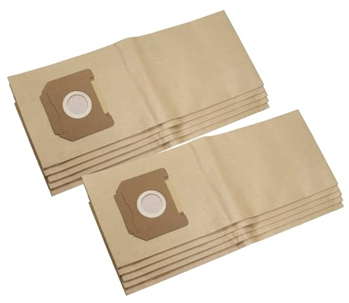 vhbw 10x Staubbeutel kompatibel mit Kärcher NT 362 Eco, NT 361 Eco-TE-MF, NT 361 Eco Tea Staubsauger - 30cm x 35cm braun