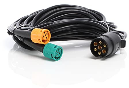 XPOtool Cable de Remolque con 7 Pines 5m Enchufe para Remolque Luces traseras Conector caravanas