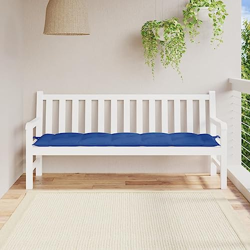 ZEYUAN Cojín para Banco de jardín, Cojines Exterior Jardin, Colchoneta Banco Jardin, Colchoneta para Tumbona, Cojines Terraza Exterior, Tela Azul 180x50x7 cm