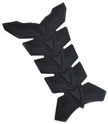 Black Motorcycle Rubber Fuel Tank Anti-scratch Protector Pad Fish Bone 3D Decal Sticker Traction Pad for Motorbike - H845938