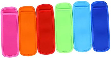 MILISTEN 6st Buntes Eis Am Stiel Ärmel Mit Eis Am Stiel Stockhalter Zuckerfreies Eis Am Stiel Joghurtröhrchen Eisstock-abdeckung Eisstiele Neopren Angepasst Kind Stick-set