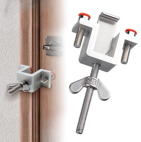 Yuchengxiang Portable Home Security Lock, Travel Door Locker, Anti Theft Safety Privacy Lock for Home (Silver)