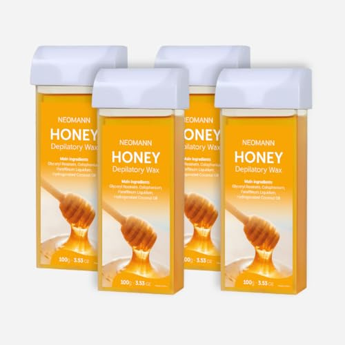 NEOMANN Kit de cera enrollable para depilación (4 recambios de miel, solo recambios de miel)