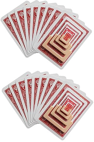 IMIKEYA 2pezzi Carte Oggetti Rimpicciolite Trucchi Divertenti Strumenti Accessori Spettacoli Teatrali Rosso