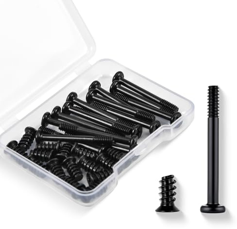 30PCS Computer PC Fan Screws Kit for Computer Cooling Fan Mount with Long & Short Tapping Stainless Steel Screws (#6-32x30mm 15 Pcs / M5x10mm 15 Pcs)