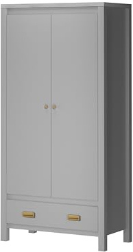 LS MH Haven Wardrobe 2D1DRW Grey 3BX