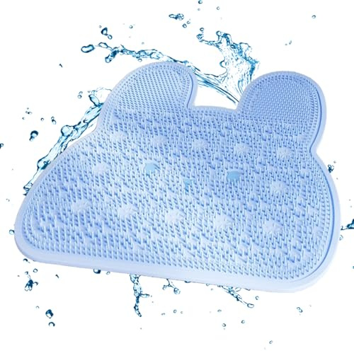 Tapis Exfoliant Pour Pieds De Douche | Nettoyeur En Silicone Anti Dérapant Lapin,Nettoyant Pour Dos Et Pieds Sous La Douche | Pour Adultes Personnes Âgées Famille Maison Sol Appartement