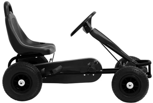 Generico Go Kart a Pedali con Pneumatici Nero,Giochi e Giocattoli,Giocattoli,Giocattoli cavalcabili,Veicoli a Spinta e a pedali-80199