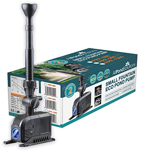 AllPondSolutions FPP-3000 Fountain Pond Pump Submersible with Fountain Attachment for Outdoor Garden, 3000 Litre/Hour Flow Rate
