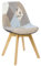 WOLTU 1 x Esszimmerstuhl 1 Stück Esszimmerstuhl Design Stuhl Küchenstuhl Holz Leinen Grau+Khaki BH29pw-1