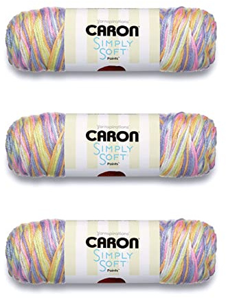 Caron Simply Soft Baby Brights Paints Yarn - 3 Pack of 141g/5oz - Acrylic - 4 Medium (Worsted) - 235 Yards - Knitting/Crochet