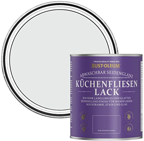 Rust-Oleum Grey water resistant Kitchen Tile Paint in Satin Finish - Monaco Mist 750ml
