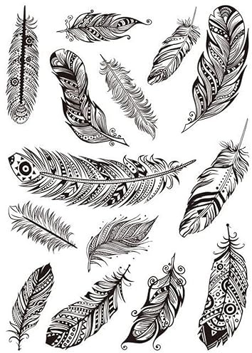 Tatouages plume faux tatouage (LC-104)