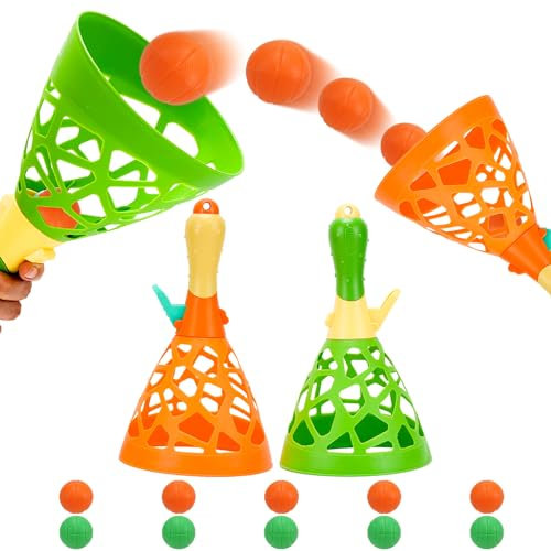 Kids Kids Ball Games with 2 Launch Baskets and 10 Balls, Indoor Game/Outdoor Game/Garden Game/Board Game/Fun PartyGame Toys, for 5 6 7 8 9 10 11 12 Year Old Boys Girls