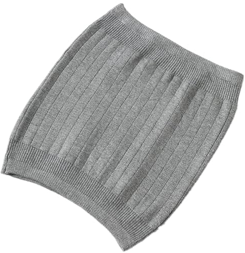 YUPPIE TONE Winter Soft Cashmere Waist Kidney Hip Warmer Warm Knitted Abdominal Belt (Dark Gray, Large)