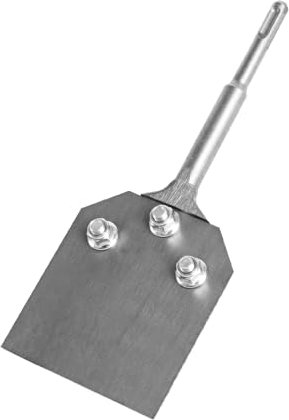 4 Inch Wide SDS-Plus Shank Floor Scraper Chisel, Tile & Thin-Set Scaling - 4 in. x 10 in. Alloy Steel Bit Chisel for Cleaning Thin-Set Mortar Tile Adhesive