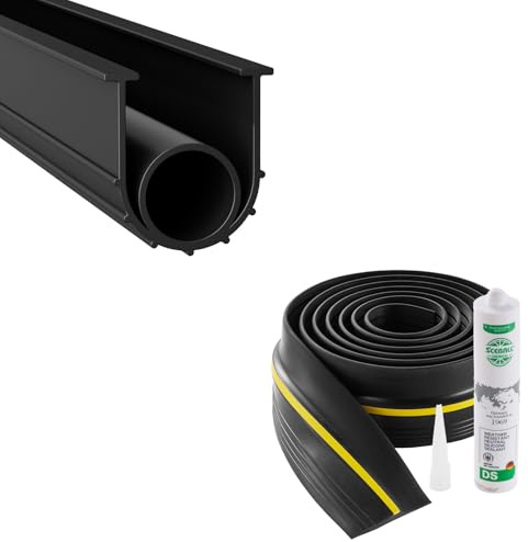 VEVOR Joint de Porte de Garage 3,05 m, Bande d'Étanchéité Universel en PVC Épais, Résistante aux Intempéries, pour Empêcher la Pénétration de Vent Pluie Feuille Porte Sectionnelle Entrepôt Usine