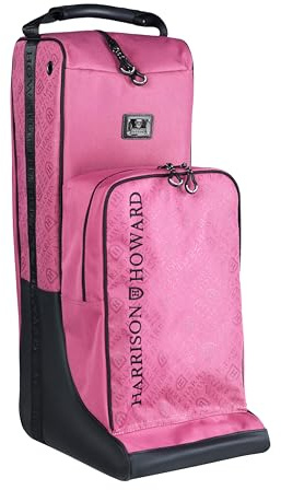 Harrison Howard Tall Boot Bag Equestrian Boot Travel Bag for Storing Helmet, Horse Whip Accessories Boot Storage Bag Pink