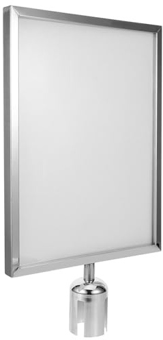 Alipis Stainless Steel Airport Sign Holder for Stanchion Retractable Belt Safety Barrier Queue Line Pole Easy to Install Practical Design