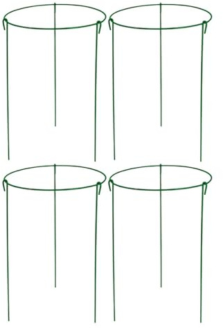 Gabbia di supporto per piante – Quattro pezzi in metallo, anelli resistenti, supporto per ortensie, supporto per piante di peonia, supporto per piante di fiori, patio, uso interno in vaso, aiuto per