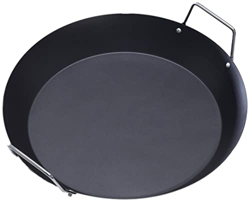 IMUSA USA CAR-52022 Paella Pan with Metal Handle, 15-Inch, Black