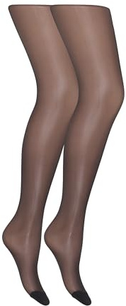 Dim Diam'S Voile Galbé X2 - Collants - Lot de 2 - Femme - Noir - FR: 2 (Taille fabricant: 2)