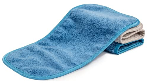 S&T INC. Always Off Reusable Makeup Remover cloths, 6” X 12”, Solid and Print, 3 Pack
