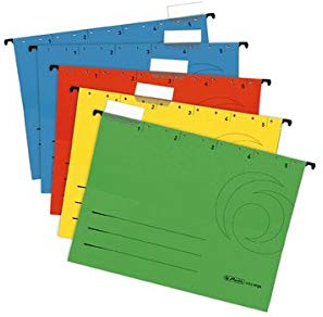 5 Herlitz Hängemappen / DIN A4 / Kraftkarton 230g/m² / Farbe: rot