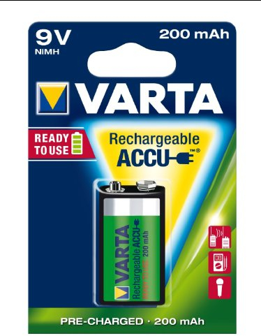 Varta Rechargeable 9V Battery 200mAh NiMH Power Accu UK