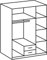 Wimex 78484 Kleiderschrank/ Drehtürenschrank Duo, 3 Türen, 2 Schubladen, (B/H/T) 135 x 198 x 58 cm, Weiß